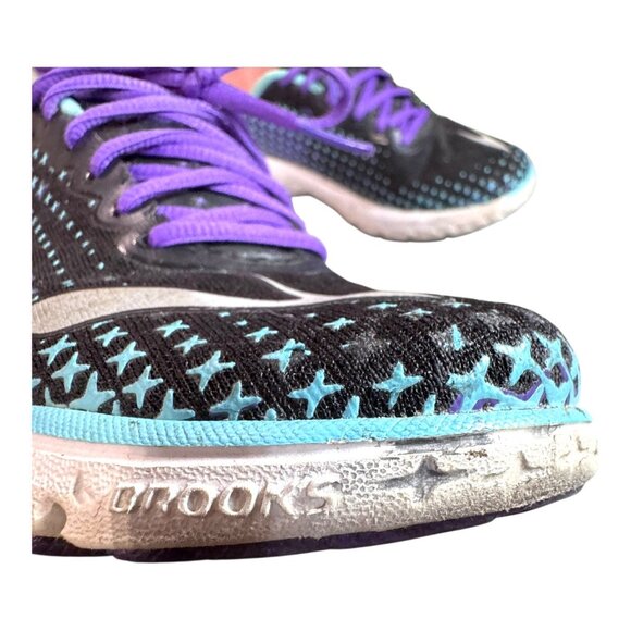 Brooks PureFlow 5 Womens Running Shoes Size 8 Medium Black Teal Purple Athletic - Picture 6 of 13